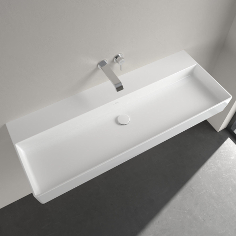 Villeroy & Boch memento 2.0 wastafel - 120x47cm - zonder kraangat - zonder overloop - White Alpine (glans wit) SW479738