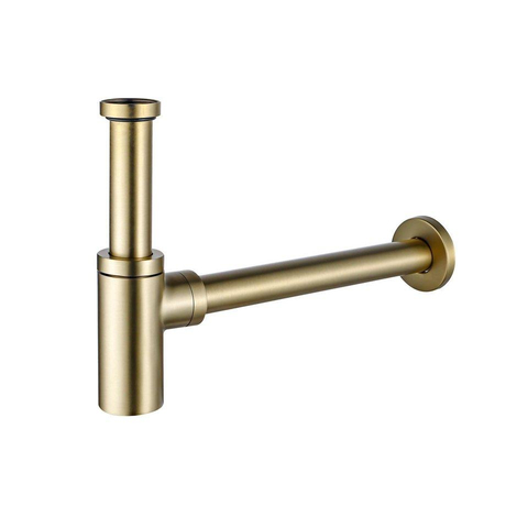 QeramiQ Fuente Fontein - 40x22x12cm - glad - halfrond - fonteinkraangat links - keramiek - fonteinkraan geborsteld messing - verlaagd sifon - afvoerplug - linnen SW1583229