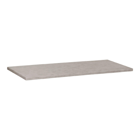 Saniclass Concrete Wastafelblad - 100x46x3cm - zonder kraangat - gecoat beton grijs gemêleerd SW416513