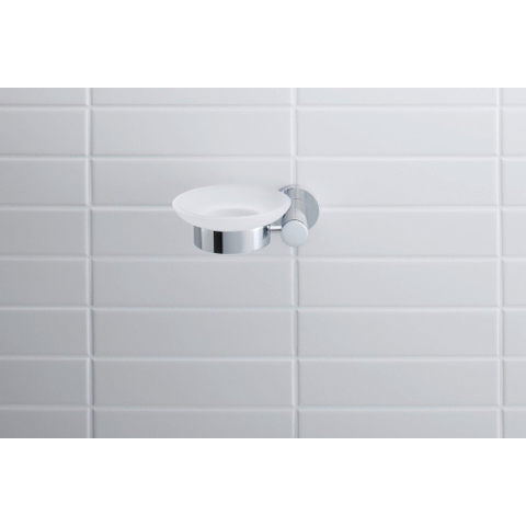 Duravit D-code Zeephouder - glas rechts - hoogglans chroom GA49406