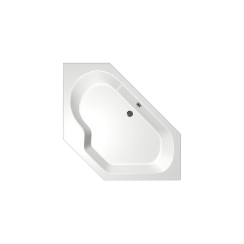Xenz Menorca baignoire d’angle 145x145cm avec pieds sans vidage acrylique blanc haute brillance SW103523