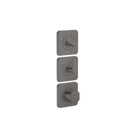 Hansgrohe Axor Citterio C afbouwdeel v. inbouw douchekraan thermostatisch v. 3 functiesbrushed black chrome SW1152071