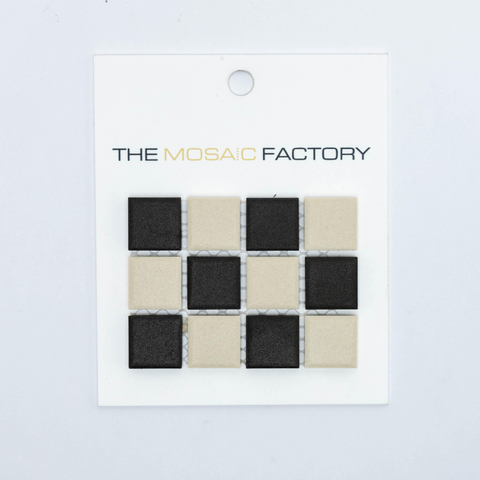 ÉCHANTILLON The Mosaic Factory London carreau de mosaïque 2.3x2.3x0.6cm pour sol pour intérieur et extérieur carré Céramique damier Mix SW862070