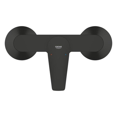 Grohe Start Edge Doucheset - douchemengkraan - Vitalio Joy Glijstang - 60 cm - ronde handdouche - 3 straalsoorten - matte black (mat zwart) SW1566445