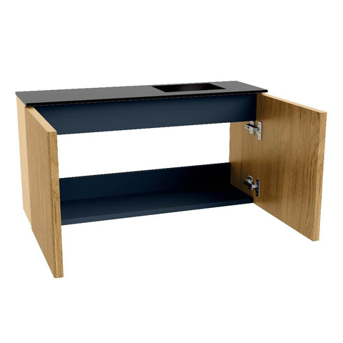 Mondiaz JOYA 80cm meuble de salle de bains - couleur Chêne - Vasque FAYE position Droite Sans trou de robinet couleur Urban SW1421249