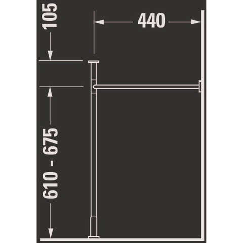 Duravit Vero metalen console v/wastafel hoogte verstelbr.+5cm chroom SW209403