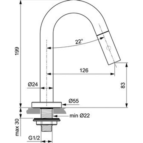 Ideal Standard IdealStream fonteinkraan met uitloop 12.5cm chroom SW84236