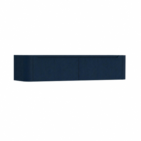 H&R badmeubelen Juice Wastafelonderkast - 160x45x40cm - afgeronde hoeken - 2 lades - geïntegreerde greep - blue oak SW862833