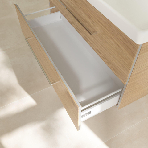 Villeroy & Boch Avento wastafelonderkast - 97.6x51.4cm - 2 lades - Nordic Oak (hout) SW479510