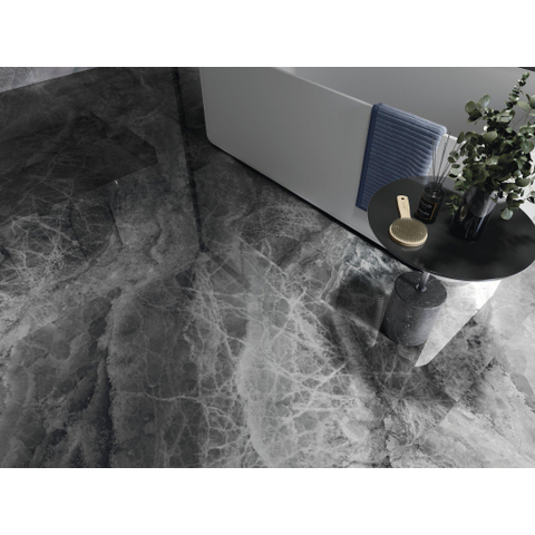 SAMPLE Terravito Harmono Keramische wand- en vloertegel - 120x120cm - 10.2mm - Black SW1574470