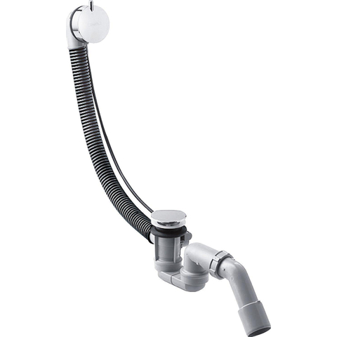Hansgrohe Flexaplus S vidage baignoire avec trop plein et bonde avec tuyau flexible pour bain standard chrome 0450560