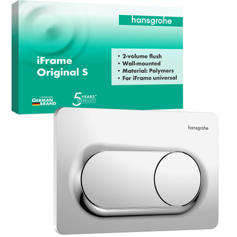 Hansgrohe IFrame Original S Drukplaatvoor - dualflush - chroom SW1413607