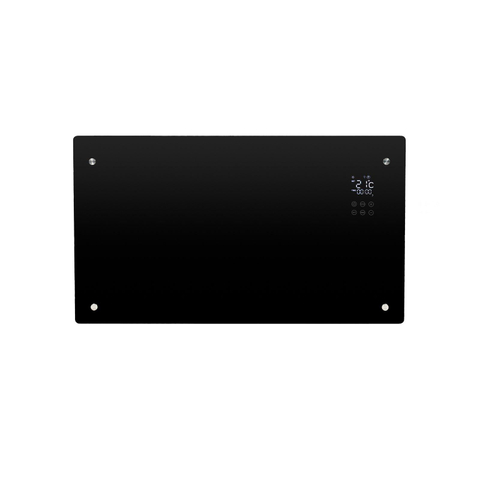 Eurom Alutherm Panneau infrarouge - 76.5x47.2cm - IP24 - 1500watt - wifi - sol/mural - horizontal - métal/verre noir mat SW999846