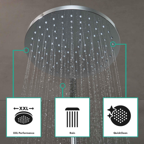 Hansgrohe Vernis Blend Showerpipe - 200 - 1jet - met bad - thermostaat - hoogglans chroom SW651723