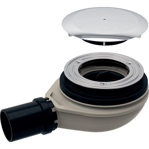 Geberit Setaplano douchebakafvoer - 40mm - met deksel waterslot - 30mm - verchroomd chroom SW108569
