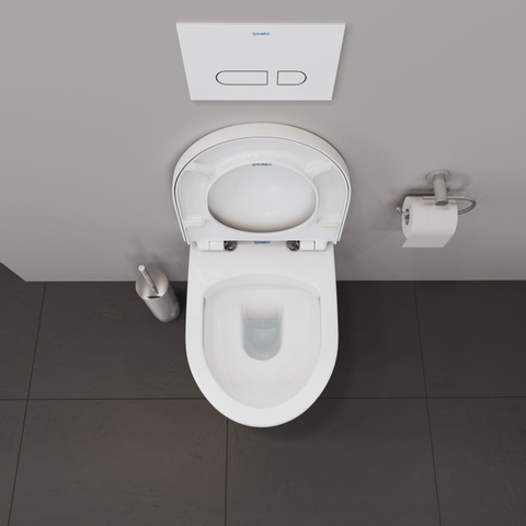 Duravit Durastyle kit de toilettes de base debout à fond creux sans rebord 37x48cm avec abattant softclose blanc SW358501