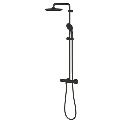 Grohe Tempesta System 250 Douchesysteem - rond - met thermostaatkraan - matte black (mat zwart) SW1077359
