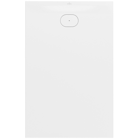 Villeroy & Boch Ecora douchebak - 140x90x3.5cm - afvoer korte zijde - stone white (wit) SW1558909
