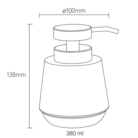 Sealskin Mood Ensemble de salle de bain - Distributeur de savon 380 ml - Gobelet à brosse à dents - Gris SW699536