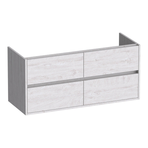 BRAUER Adore meuble sous-lavabo - 120x46x55cm - 4 tiroirs à fermeture douce - sans poignées - 2 découpes pour siphon - Forest Seashell SW1198264