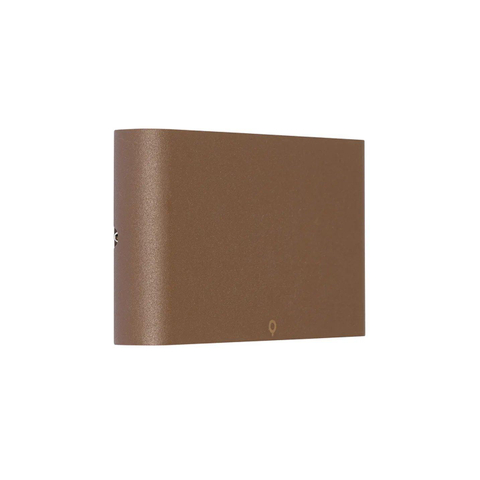 QAZQA Batt wandlamp - 17.5x9x3cm - incl. LED - IP65 - mat roestbruin (koper) SW1187248