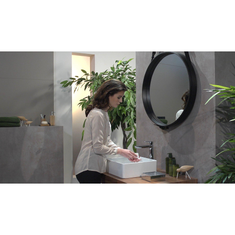 Hansgrohe Talis E ééngreeps wastafelmengkraan 240 met pop-up afvoergarnituur Brushed Black Chrome SW295760
