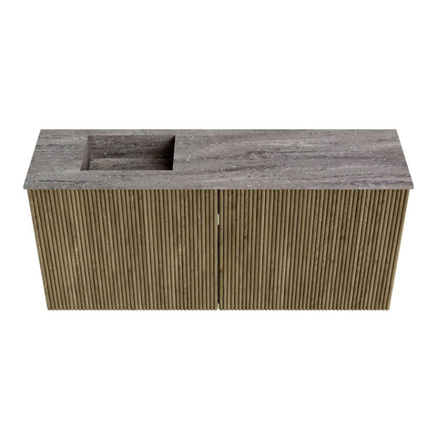 Mondiaz JOYA-DLUX 90cm toiletmeubel - kleur Dusk - Wastafel FAYE positie Links Zonder kraangat kleur Oza. SW1425986