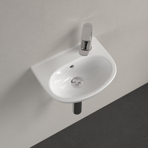 Villeroy & Boch O.novo Fontein - 36x27x15cm - met overloop - White Alpine (glans wit) SW878401