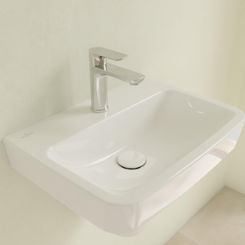 Villeroy & Boch O.novo fontein - 50x37cm m.1 kraangat - met overloop - White Alpine (glans wit) SW448483