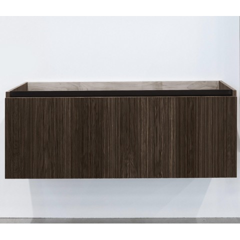 Saniclass Holz Base Badkameronderkast - 120cm - 1 lade - greeploos - donker eiken SHOWROOMMODEL SHOW26712