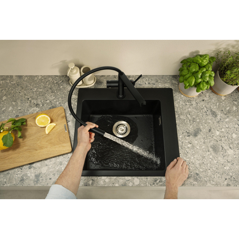 Hansgrohe Talis Select M54 PowderSpray eengreeps keukenkraan Semi-Pro 3jet mat zwart SW1383041