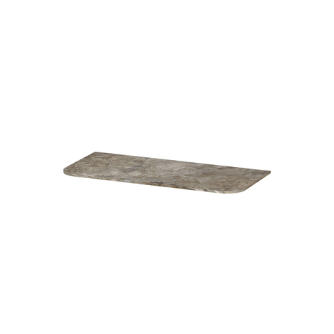 INK Concept R Plan vasque - 100x45x1.2cm - pour meuble bas arrondi - Céramique - Earth glossy SW1406180