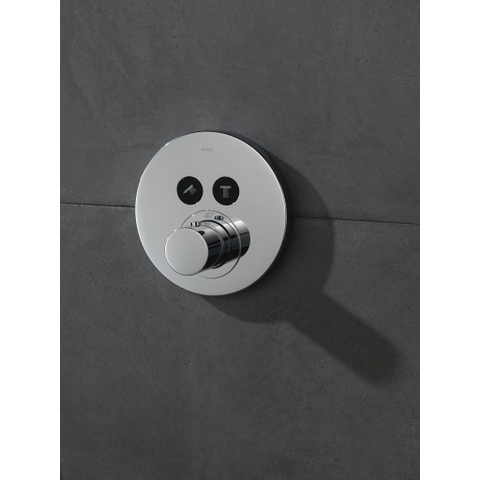 AXOR Showerselect plaque de finition thermostatique avec robinet d'arrêt pour 2 fonctions chrome GA32209