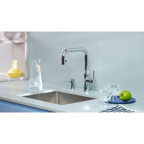 Quooker Flex Square kokendwaterkraan - draaibare & uittrekbare uitloop - PRO3 reservoir - kokend water - chroom SW1441986