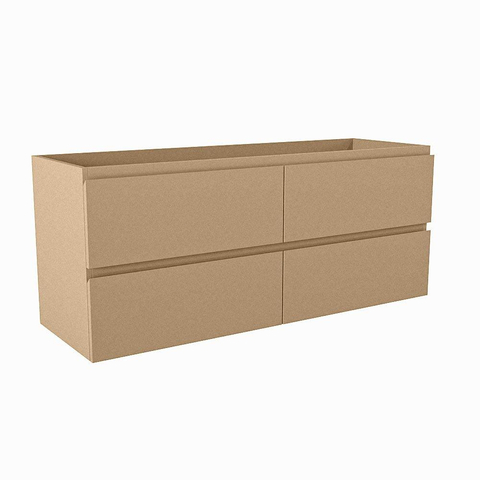 Mondiaz Hay Meuble sous vasque - 120x40x50cm - 4 tiroirs - softclose - 1 découpe gauche - Oro SW1015962