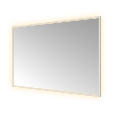 Hotbath &MORE Spiegel - 120x80cm - directe en indirecte LED - color changing - spiegelverwarming - dimbaar - met afstandsbediening - PVD - geborsteld messing (RVS) SW1246039