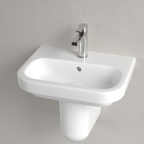 Villeroy & Boch Architectura fontein - 50x38cm - 1 kraangat - met overloop - White Alpine (glans wit) SW68797