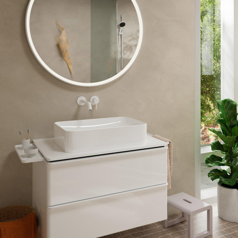 Hansgrohe Tecturis S Mitigeur lavabo encastré - mitigeur - rond - monocommande - bec 22.5 cm - blanc mat SW918644