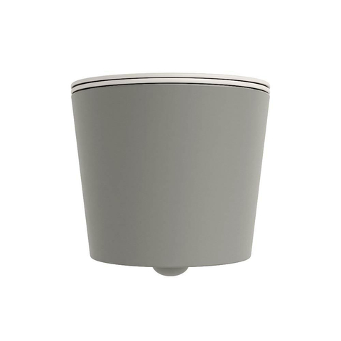 Mondiaz LAVIE hangtoilet – spoelrandloos – 36 x 53 cm – met softclose zitting – Smoke (lichtbruin), zitting Linen (offwhite) SW1208657
