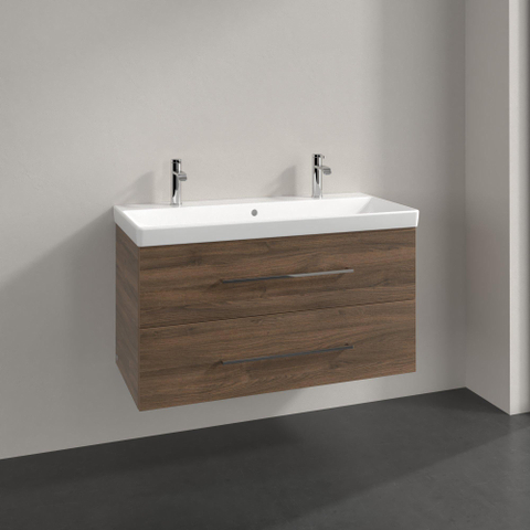 Villeroy & Boch Avento Wastafelonderkast - 2 uittrekladen - 976x514x484mm - Arizona Oak (hout) SW919829