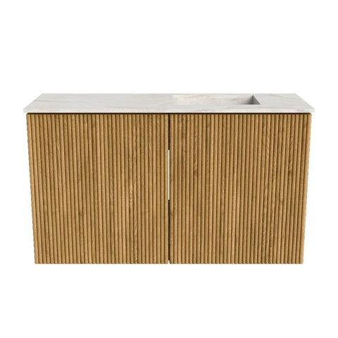 Mondiaz JOYA-DLUX 70cm meuble de salle de bains - couleur Oak - Vasque FAYE position Droite 1 trou de robinet couleur Ostra. SW1422203