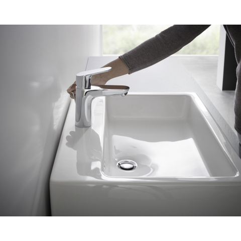 Hansgrohe Focus S - 100 wastafelkraan - 100 lowflow - met waste - hoogglans chroom GA69757