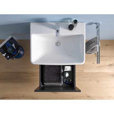 Duravit No.1 - No.1 - wastafel - 600mm - met overloop - 1 kraangat - hoogglans wit SW723752