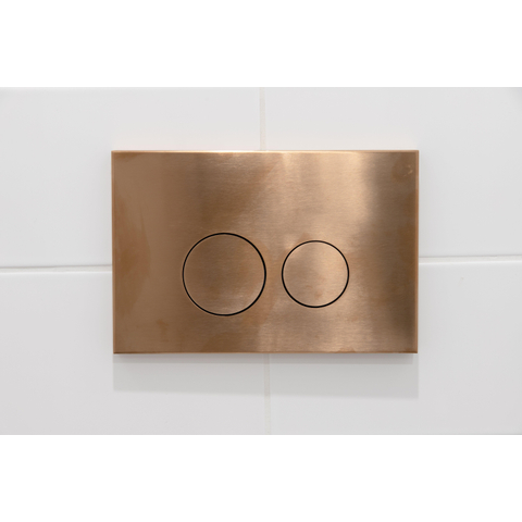 Geberit Duofix Element - UP320 - QeramiQ metal bedieningsplaat - wand - 112cm - ronde knoppen - metaal - geborsteld koper SW976097