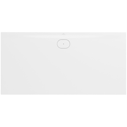 Villeroy & Boch Ecora douchebak - 180x90x3.5cm - afvoer lange zijde - stone white (wit) SW1558930