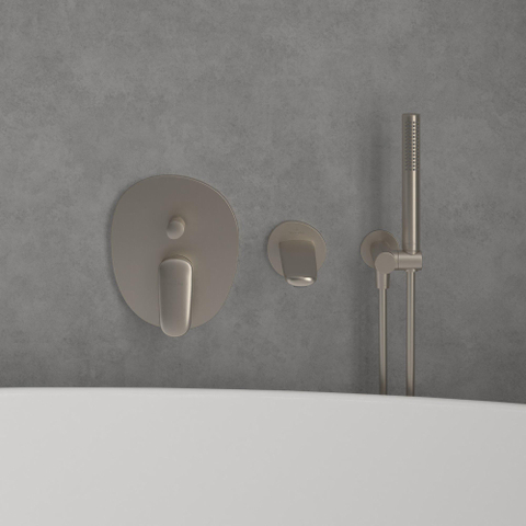 Villeroy & Boch Antao 1 greeps inbouwkraan - met omstel - Brushed Nickel (rvs) SW974289