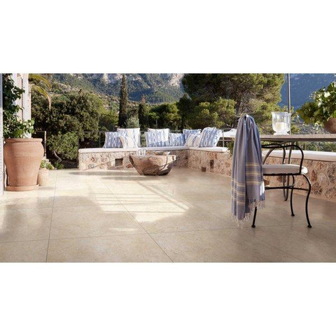 ÉCHANTILLON Ceralto Pixelio Uno Carrelage sol et mur 120x120cm 6mm rectifié R10 grès cérame Ivory SW976530