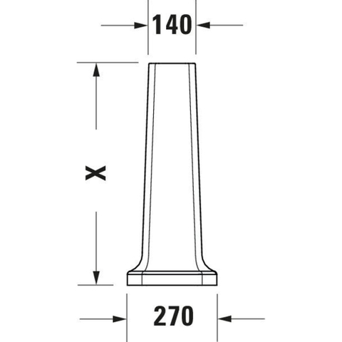 Duravit Serie 1930 Zuil - 270x675x260mm - wit 0295602
