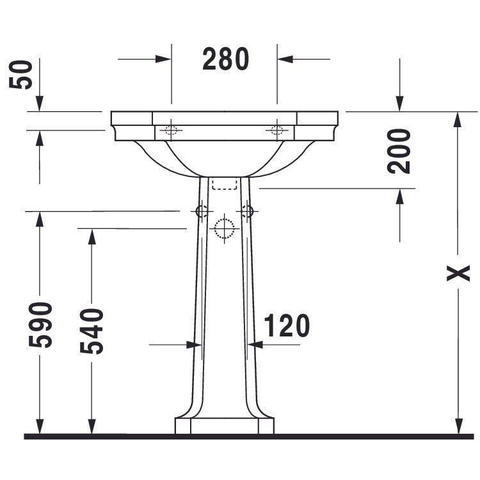 Duravit Serie 1930 1930wastafel - 60x41cm - met wondergliss - wit 0306754