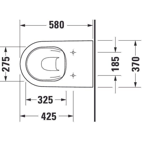 Duravit D-neo Staand toilet - 37x58x40cm - rimless - wit hoogglans SW640436